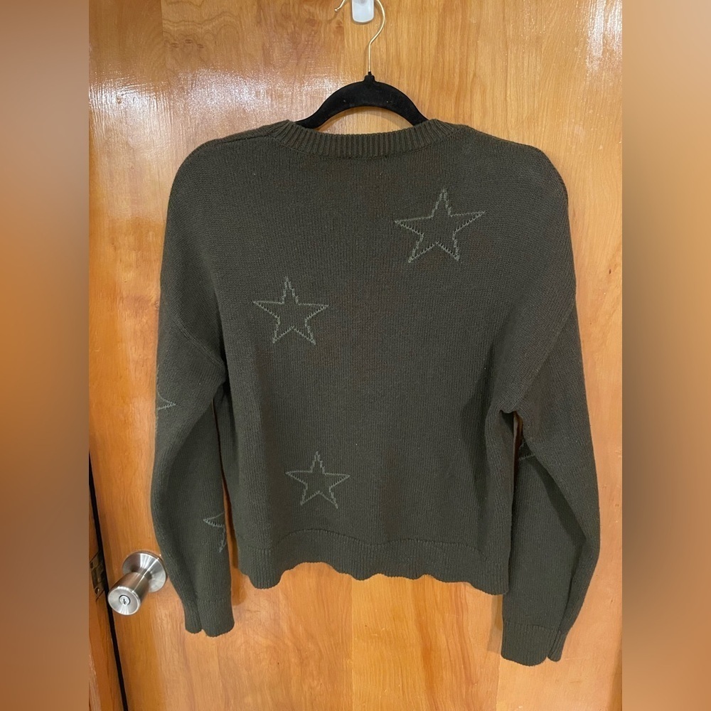 Rails Perci Star Sweater in Olive Green - Picture 4 of 7